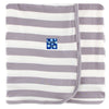 Kickee Pants Essentials Swaddling Blanket in Feather Contrast Stripe - Little Jill & Co.