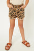 Girls Denim Leopard Shorts