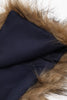 Fur Vest with Navy Tie