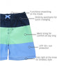 Rugged Butts Color Block Swim Trunks